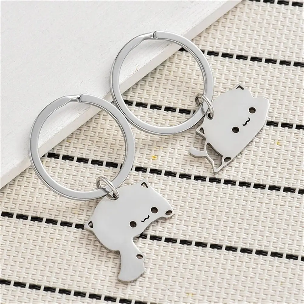 Lover Pendants Car Keychain Best Friends Keyring Gift Couple Keyring Animal Matching Keyring Puzzle Cat Keychain Cat Keychain
