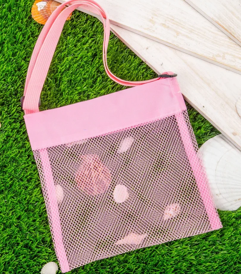 New Embroidered Name Seashell Bag Personalized Mesh Sea Shell Bag Monogram  Kids Beach Bag Custom Name Shell Tote Pool Toy Bags - AliExpress