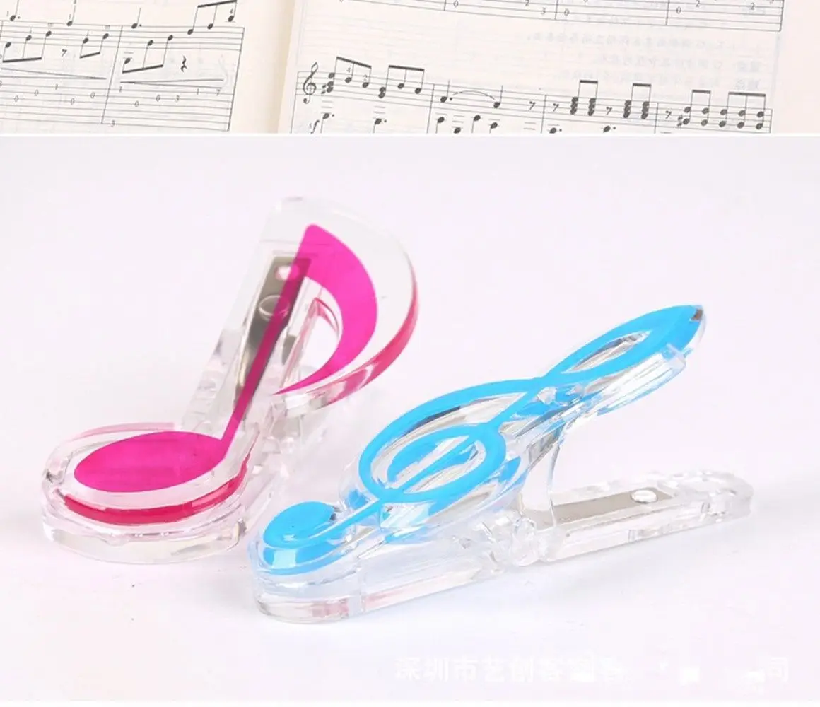 

Binding Supplies Piano Music Folder for Piano Supply For Book Paper Sheet Letter Paper Clip Plastic Musical Note Spring Holder