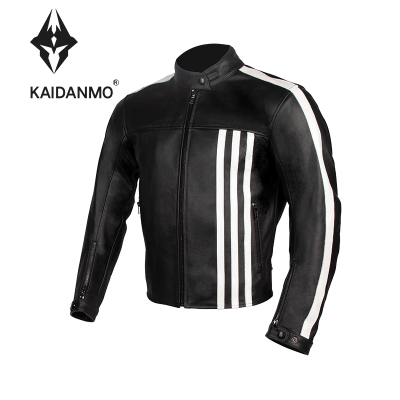 Chaqueta de cuero para motocicleta, chaquetas para moto, Scooter, locomotora, todoterreno, Enduro, ATV, para montar al aire libre, abrigo para cuatro estaciones| | -