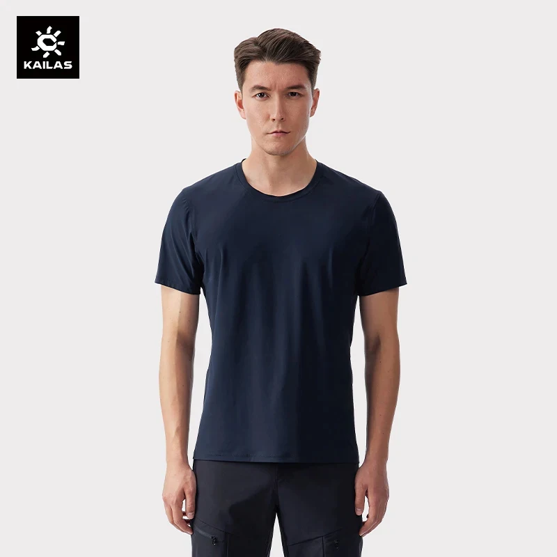 KAILAS Short Sleeve Hiking T-shirt Men Summer Outdoor Sports Climbing O-neck Tops Cool Stretch Functional Tee KG2317144
