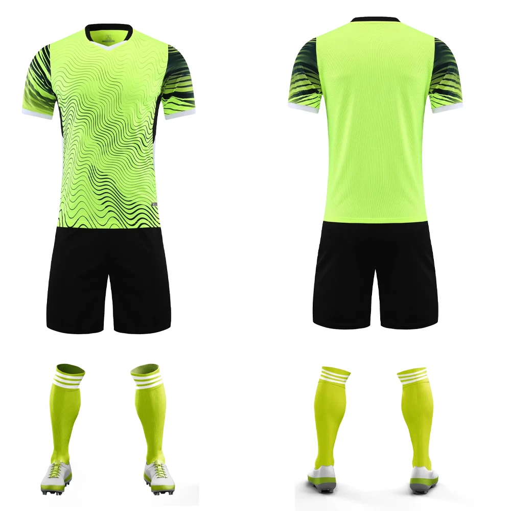 New Design Men Soccer Wear uniforms High Quality Soccer Uniforms Sets Breathable Blank Uniform