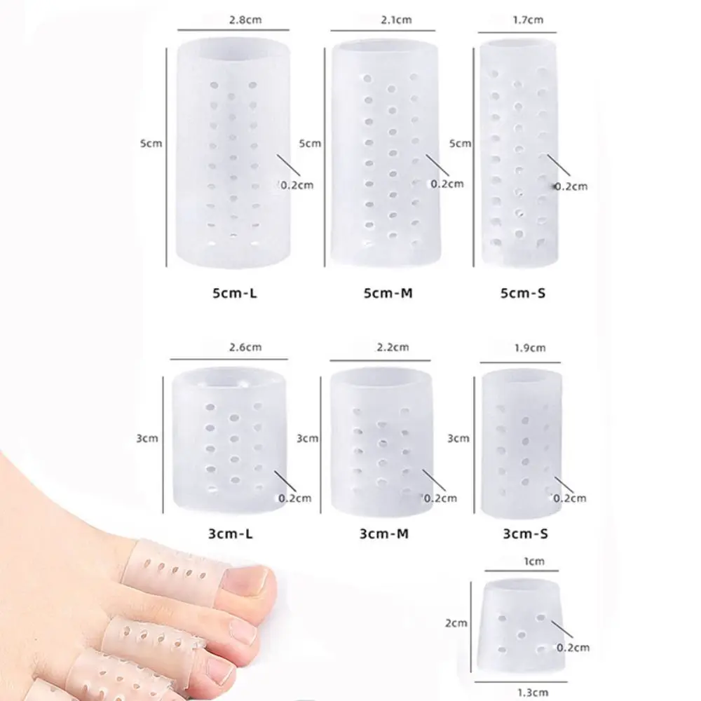 New Silicone Finger Toe Caps Anti-Friction Clear Toe Separator Breathable Prevents Blisters Toe Protector Cover