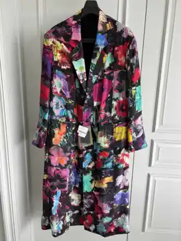 TOP-YAMAMOTO's original design, "Flower Encyclopedia", floral trench coat designer, Sangcan Silk Coat 1