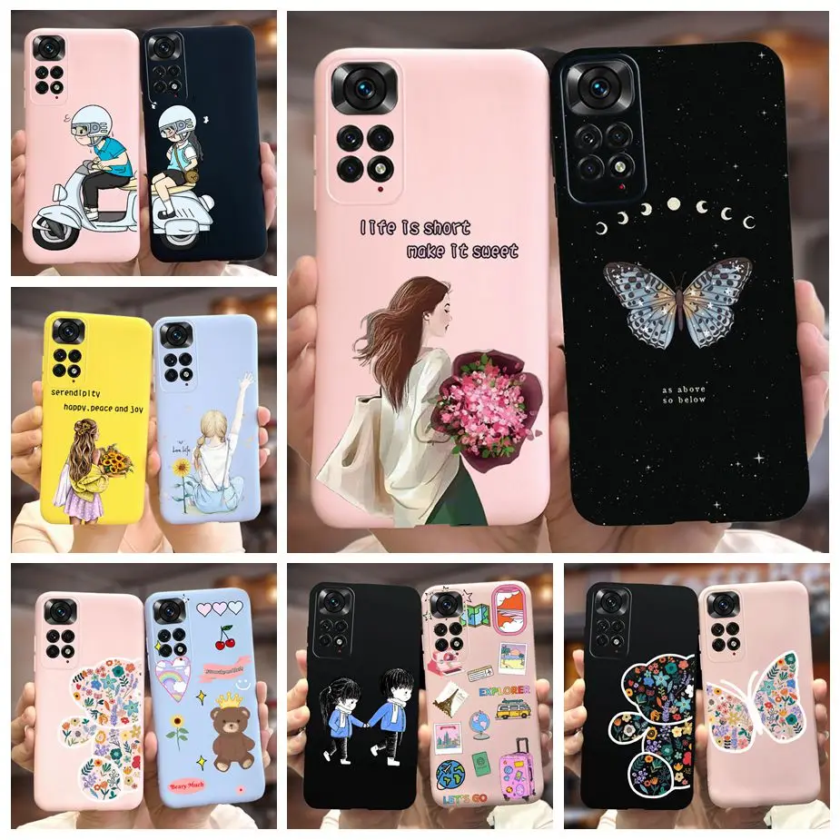 Per Xiaomi Redmi Note 11 4G Custodia Redmi Note 11S New Fashion Comic Design Cover Posteriore Per Redmi Note 11 Pro Custodia Morbida Fundas