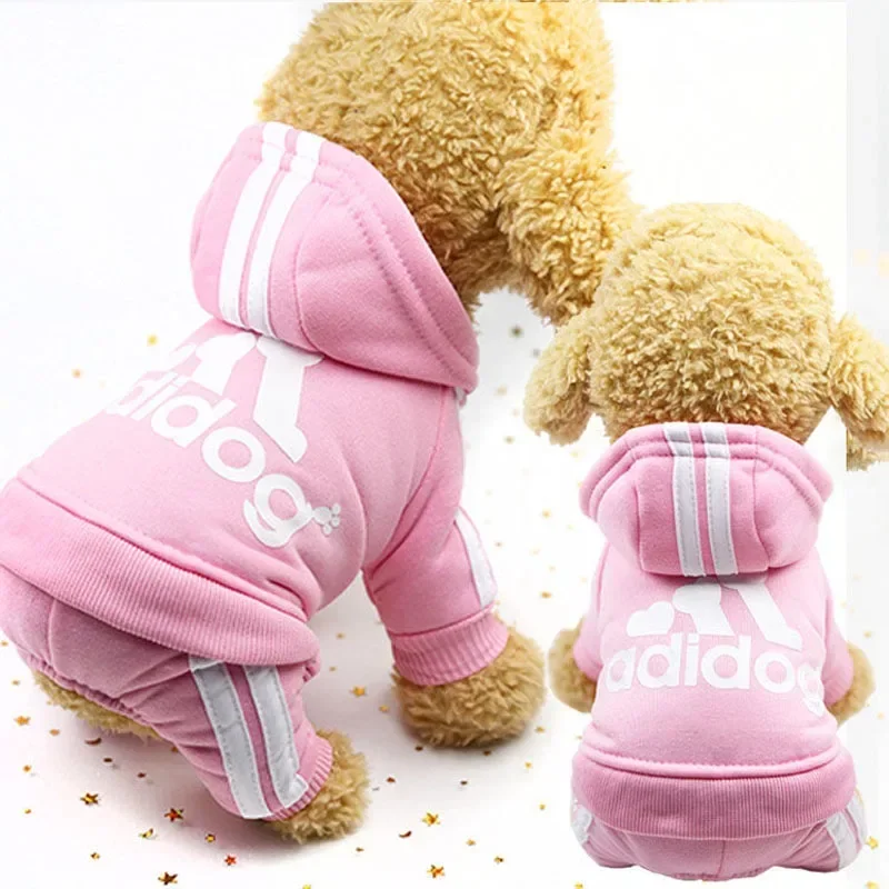 Adidog Clothes Small Dogs Warm Puppy Cat Coat Sport Overalls Dogs Chihuahua French Bulldog Clothing Outfit Autumn Winter