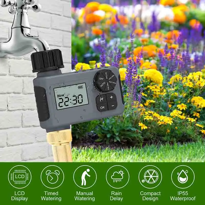 Garden Lcd Screen Display Water Timer Garden Irrigation Controller