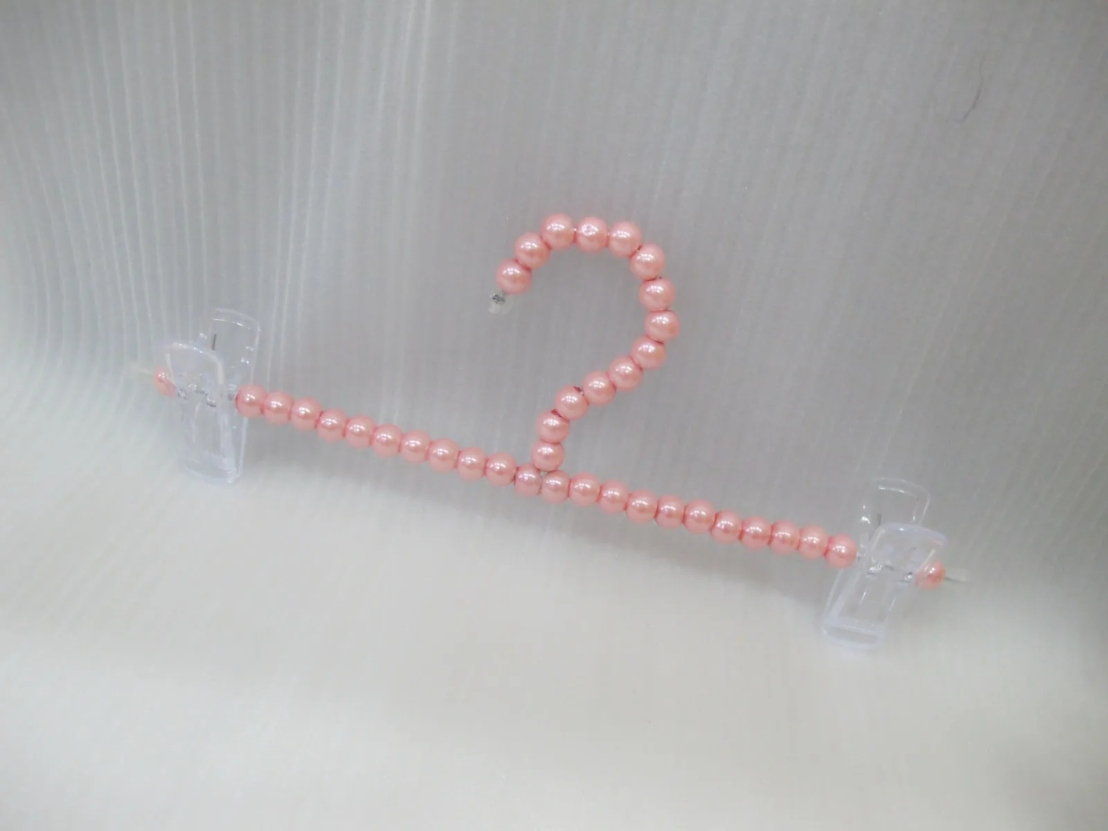 10PCS 32CM White/Pink Pearl Pants Clip Pants Rack Clothes Rack Clothing Store Display Pants Rack Hanger Wholesale 4