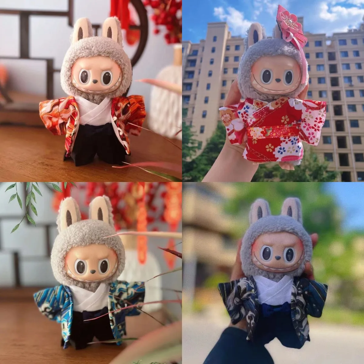 Hermoso Kimono japonés de 15cm, ropa para muñecas Labubu Idol