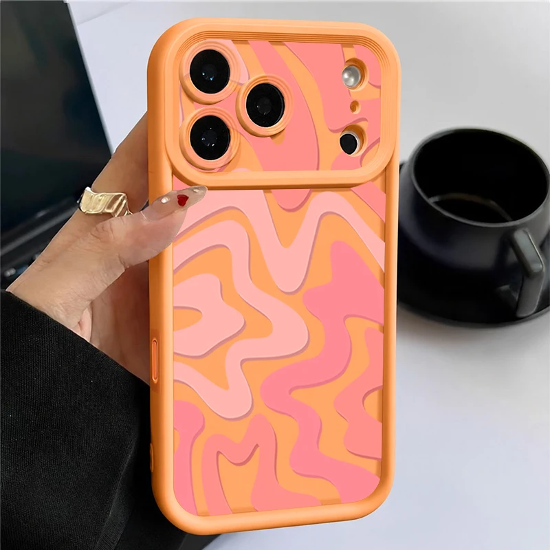 Striped Silicone Shockproof Candy Color Phone Case