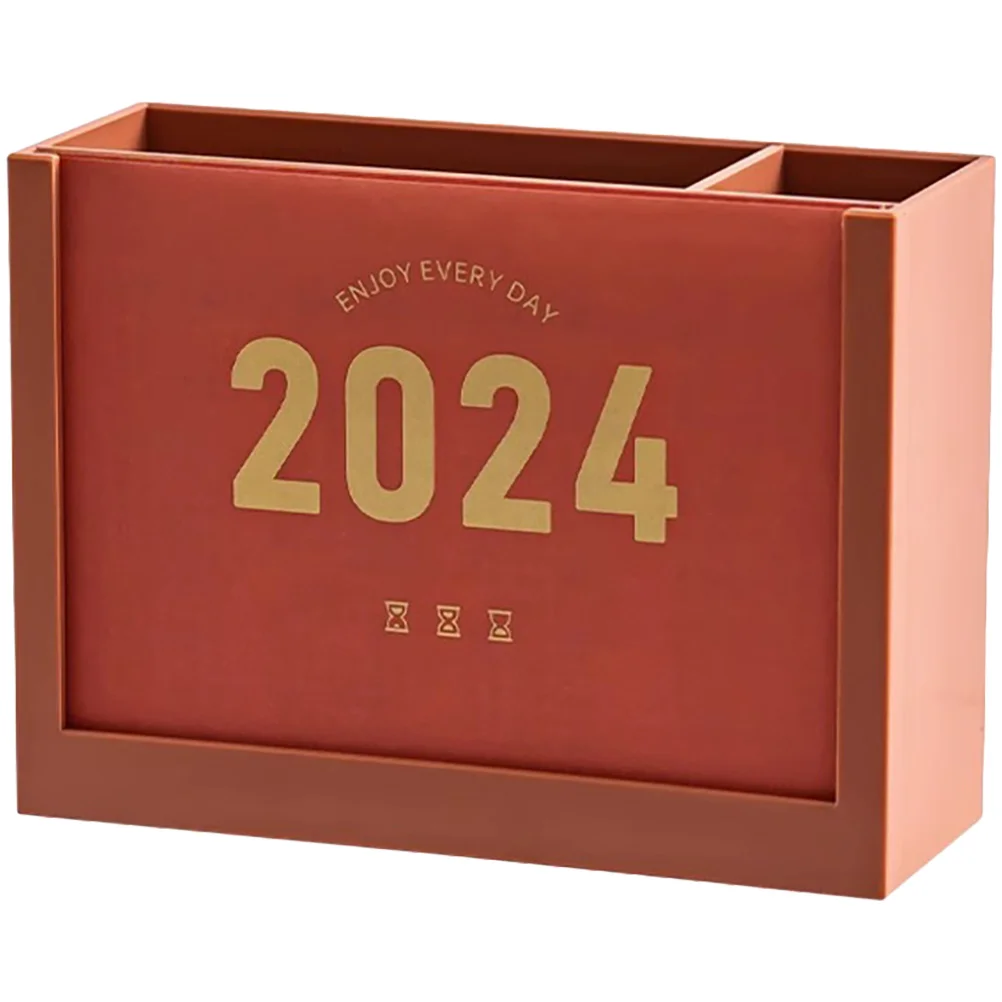 

Desk Calendar The Offic Office Standing Desktop Cell Phone Makeup Face Showing Case Plastic Tabletop Storage