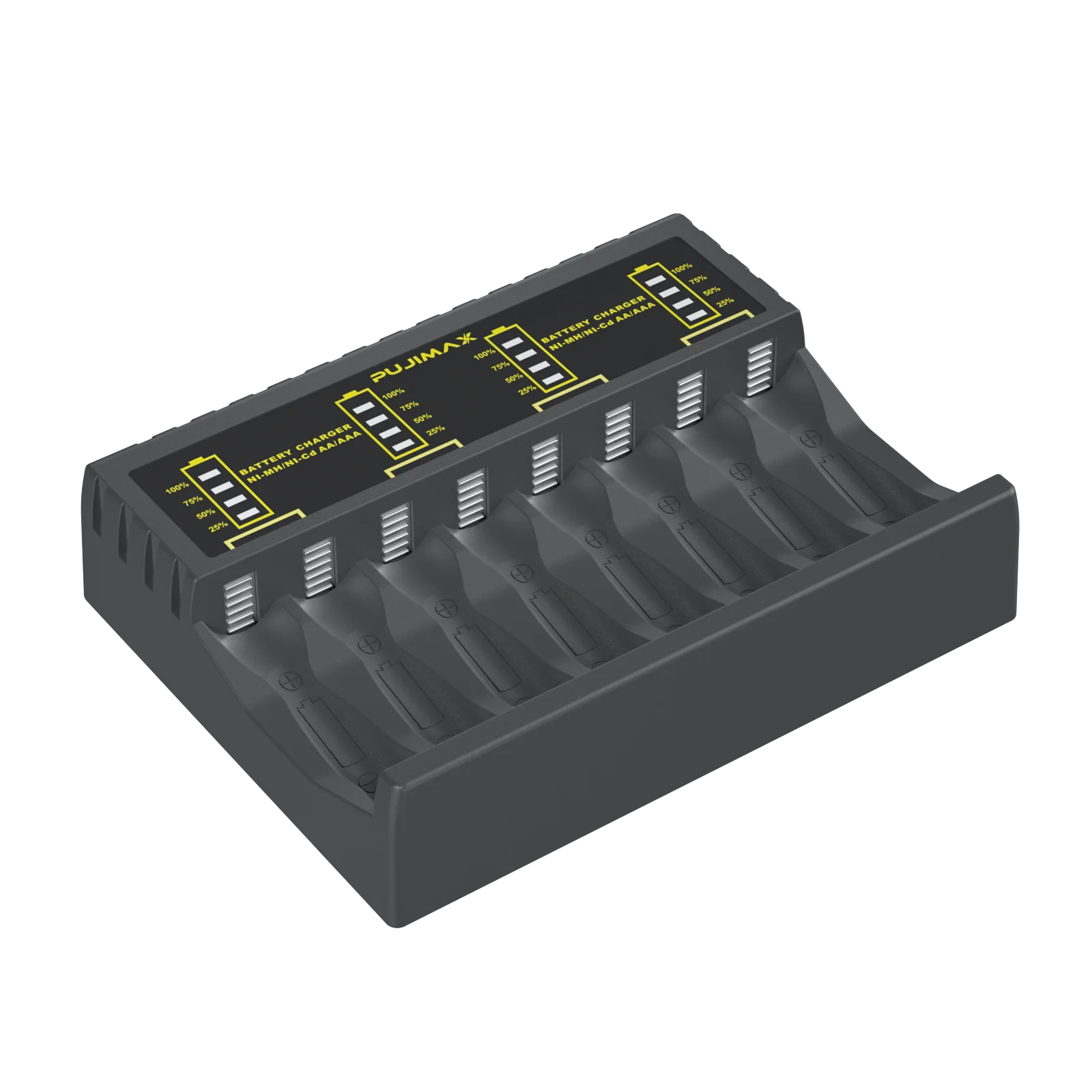 Advanced 4-Slot Smart Battery Charger with USB Output and LED Display