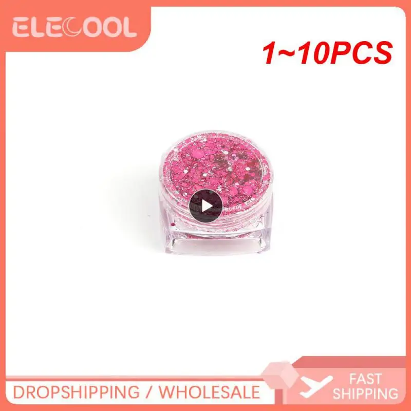 1 ~ 10Pcs Party Festival Fai Da Te Glitter Paillettes Nail Hair Body Face Eyeshadow Vibrant Loose Paillettes Gel Holographic Shimmer