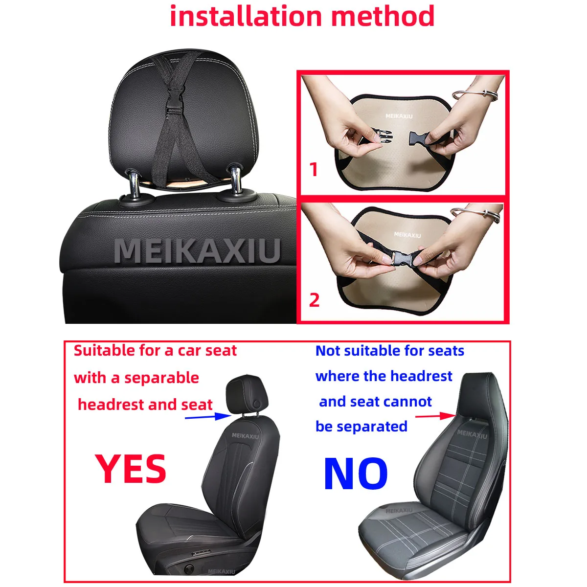 leather stereoscopic embroidered car head hat with headrest and