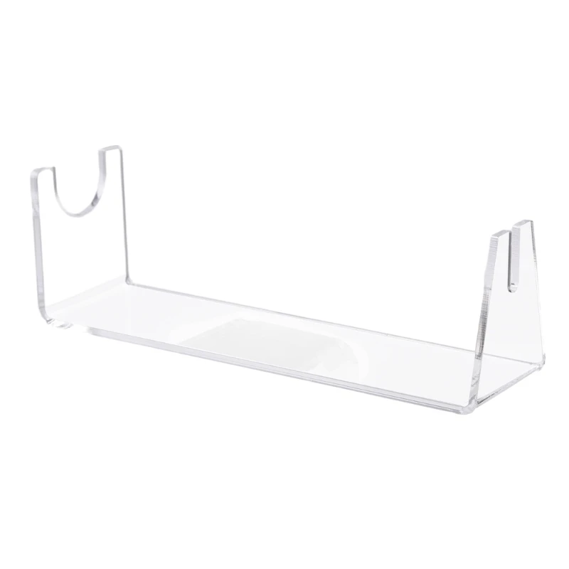2 Supporti Per Coltelli In Acrilico Trasparente, Espositore Fisso Da Tavolo Per Collezione, Misura 27x6.5 Cm, Singolo