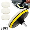 5pcs/set 3 Inch 80mm Soft Universal Disc Brush Polish Wool Pad Machine Waxing Polisher Cleaning Tools Drill Brush Accessories 1
