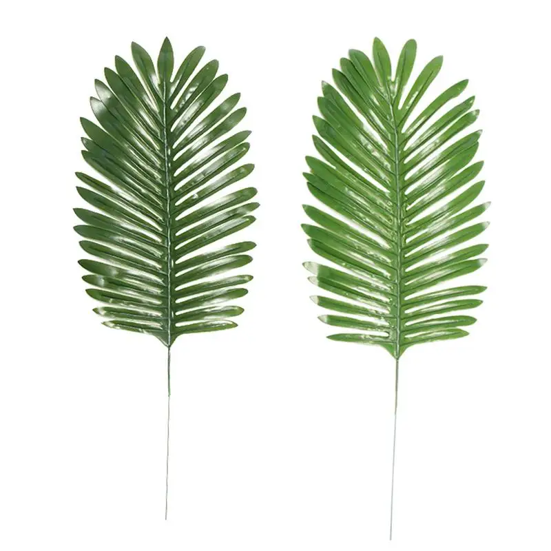 

10 pcs Fake Monstera Plastic Fern Leafs Big Palm Leaves Branche Forks Large Artificial Palm Plants Garden Office Carnival decor