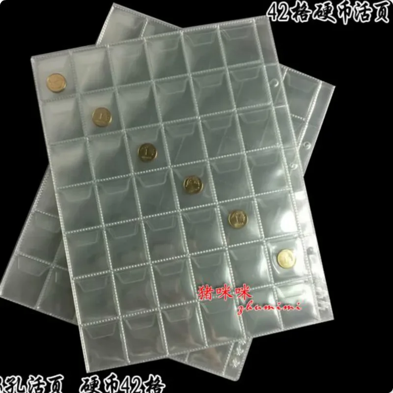 10PCS Album Coins Albums Page 12/20/30/42 Pocket Coins Collection PVC Transparent Inside Pages 250 X 200 Mm Loose Leaf coins collection album coin collection album
