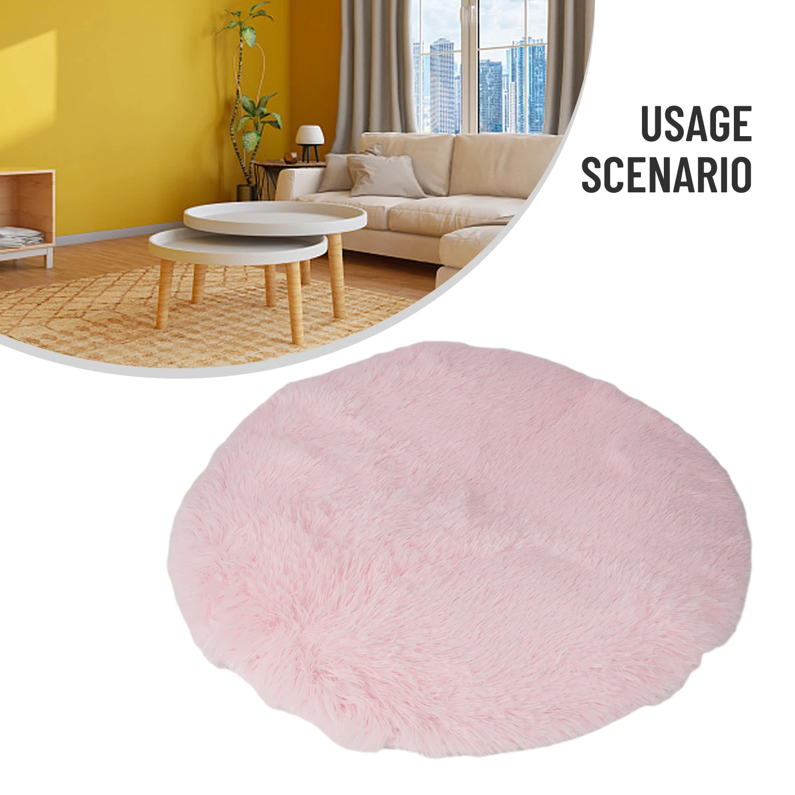 Superweicher, zotteliger Teppich mit sicherer rutschfester Rückseite, geeignet für mehrere Innenräume wie Wohnzimmer und Schlafzimmer – Detail 30