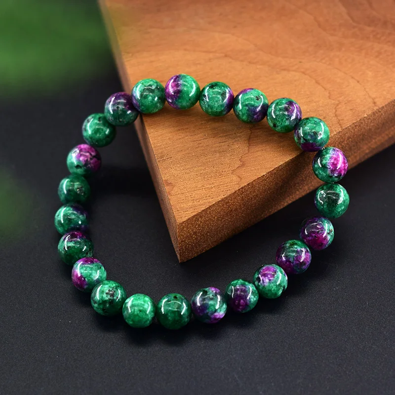 Original Natural Epidote Zoisite Stone Bead Bracelet Homme Made of Genuine Natural Stone Bracelet Energy Healing Yoga Meditation