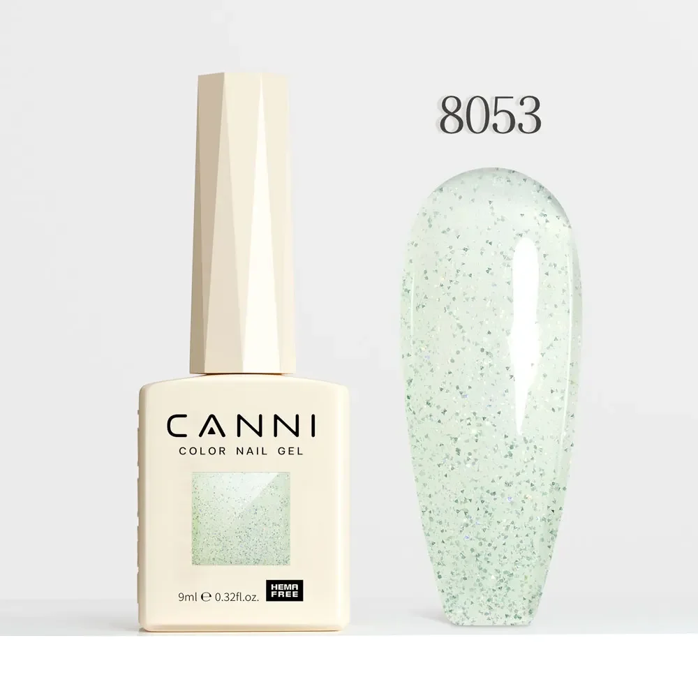 CANNI HEMA Free Black Glitter Diamond Sparkle Gel Polish - Long-Lasting Glossy Finish