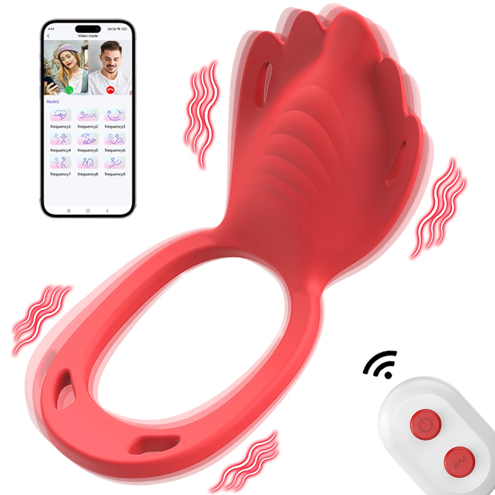 App, ferngesteuert, tragbarer Höschenvibrator, 9 Vibrationsmodi, vibrierender Penisring, Klitorisstimulator, Sexspielzeug für Erwachsene, Paare