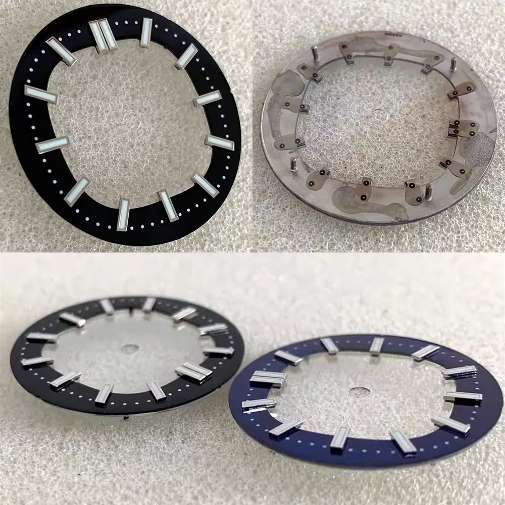 

Creative Transparent Film Dial 30.5mm Green Luminous Watch Dial for NH35 NH36 Movement