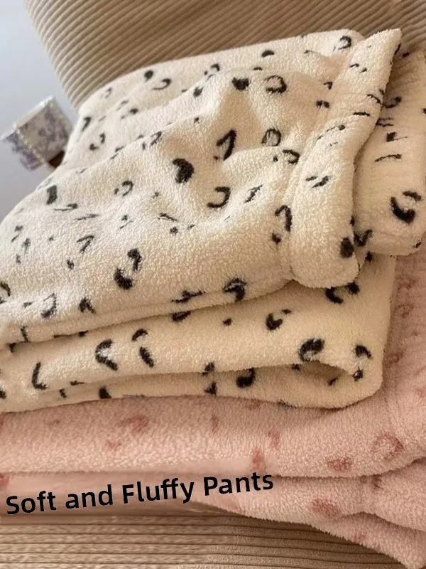 Sweet Casual Thiened Women's Sp Pants Home Wear Loose Comfortable Autumn Winter Faion Walking Pants Home Clothes