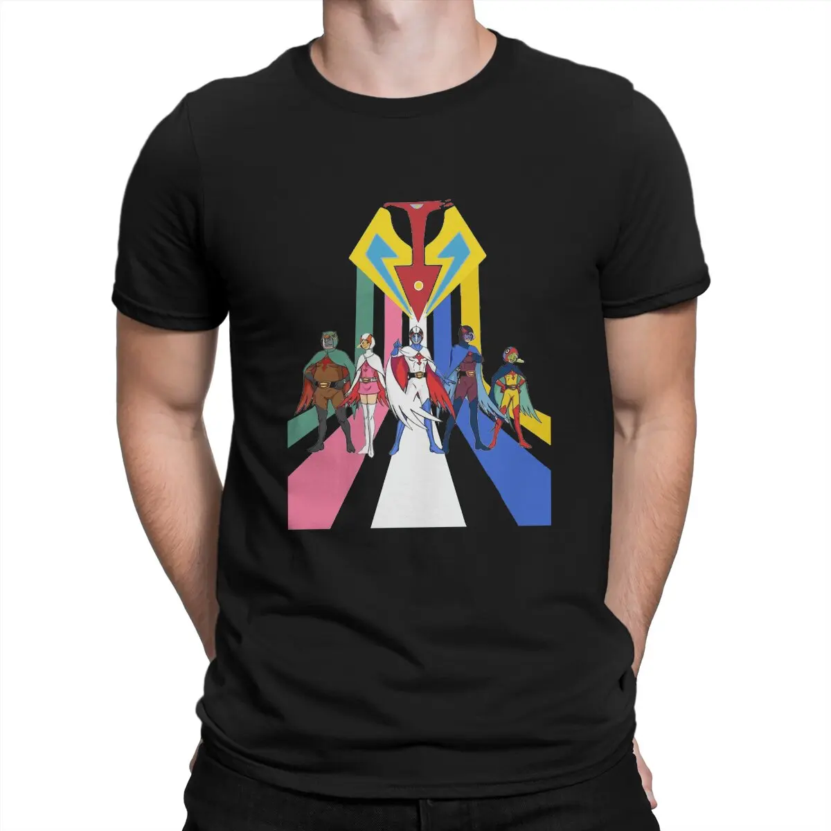 Kagaku Ninja-Tai Gatchaman G Force Battaglia Dei Pianeti Tshirt Graphic Men Top Vintage Homme Summer Clothes Harajuku T Shirt