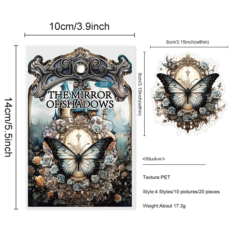 Halloween Dark Vintage Series Scrapbooking Stickers Pack Material 20Pcs Perfect for Collage Journaling Diy Supplies cartoon stickers decorative stickers self adhesive stickers custom stickers stationery stickers anime stickers paper stickers adhesive stickers decorative labels stickers animal stickers