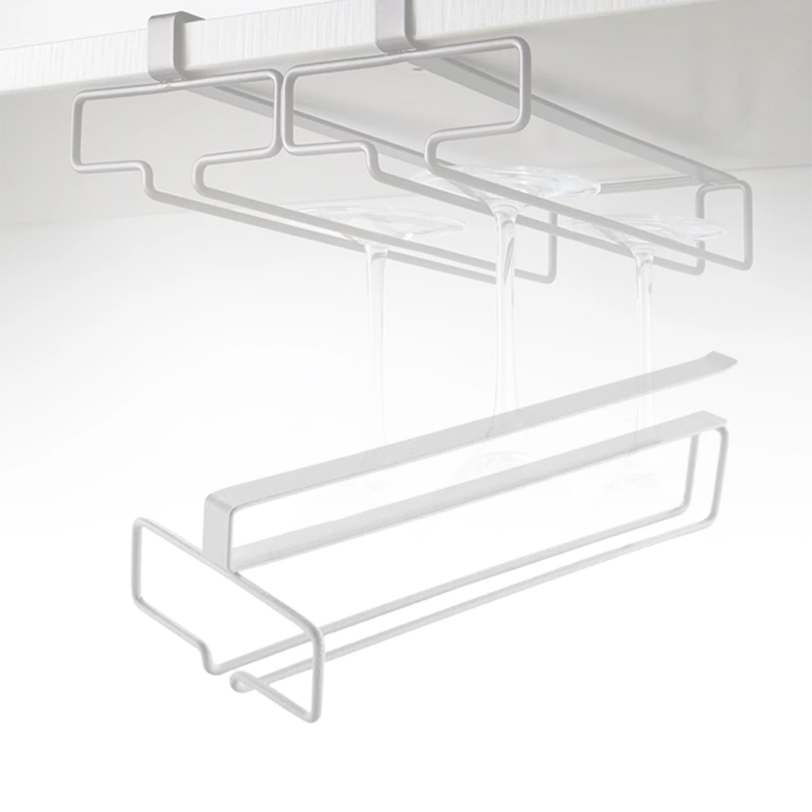 Wine Glass Rack Under Cabinet Household Hangning Cup Display Rack Luxury Stemware Holder Wine Glass Storage Rack Kitchen Tool 4