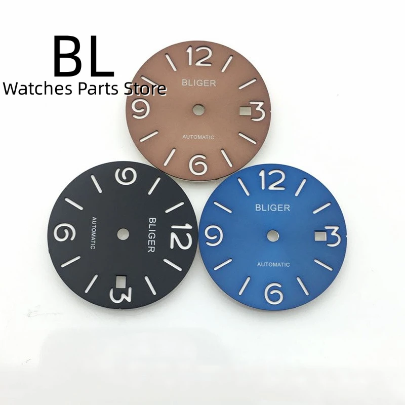 

BLIGER 31.5mm Watch Dial With Green Luminous For ETA2824 2836 Mingzhu DG 2813 3804 Seagull ST1612 Miyota 8205 8215 821A Movement