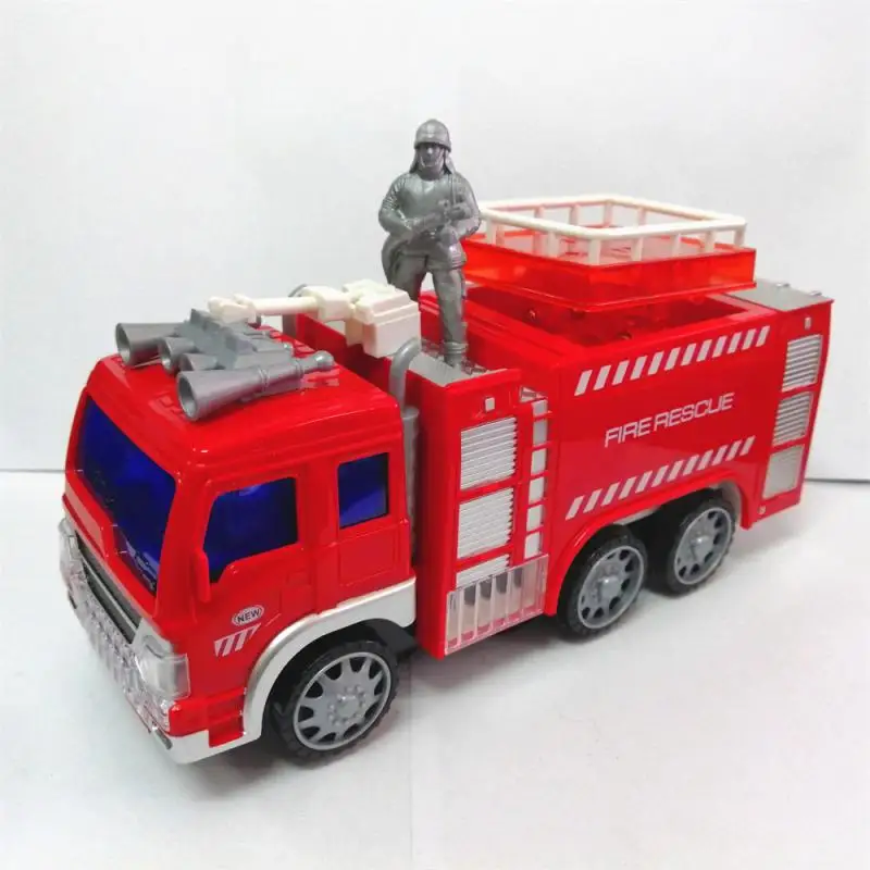 

Brain Game Electric Fire Truck Parent-child Interaction Plastic Material Fire Toy Car Electronic Toy Ladder Car Hands-on Ability