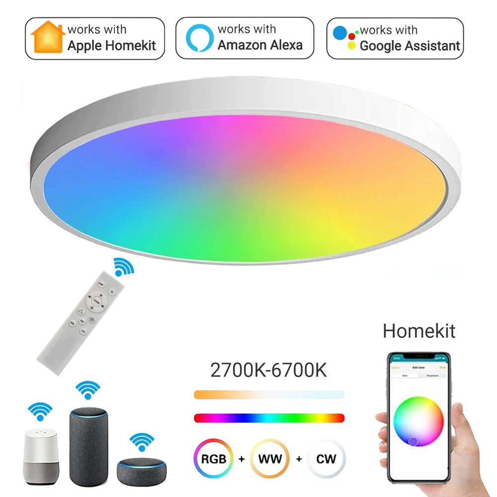 Homekit-LED-Ceiling-Lamps-Smart-WiFi-Ceiling-Chandelier-LED-Lights ...