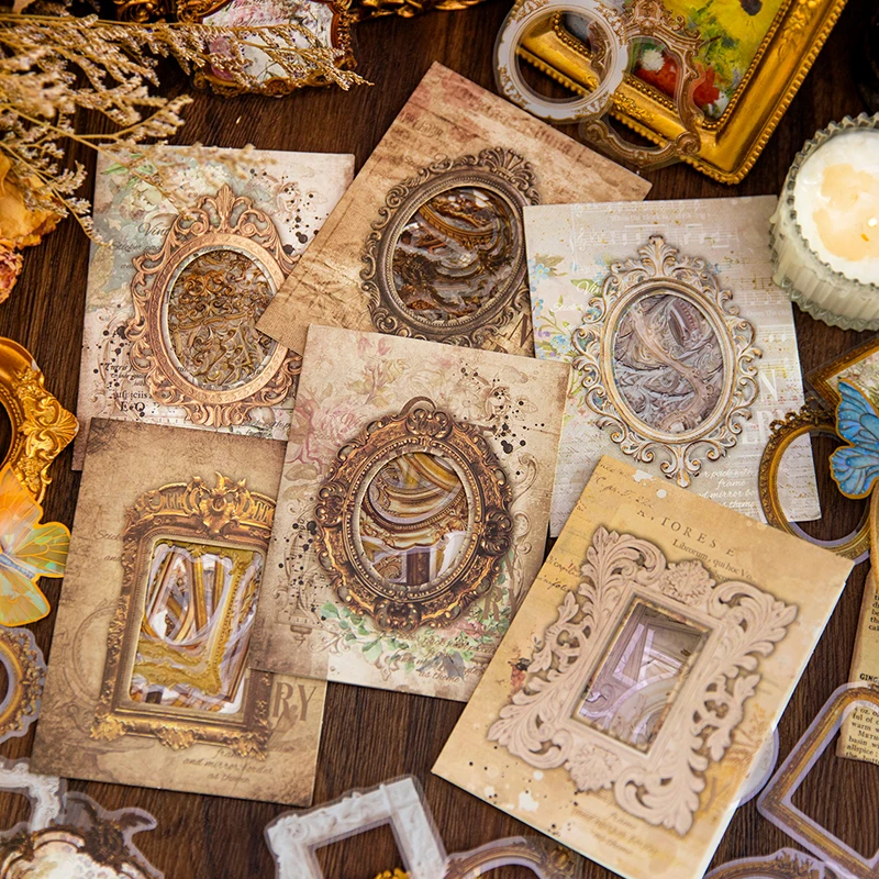 

20 pcs Vintage Hollow out Stickers pack Creativity Decorative Scrapbooking material junk journal supplies