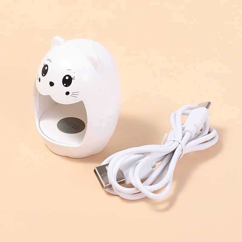 Mini Led Quick Drying Nail Oil Glue Baking Light USB Phototherapy Machine Cartoon Shaped Single Finger Nail Enhancement Light 6