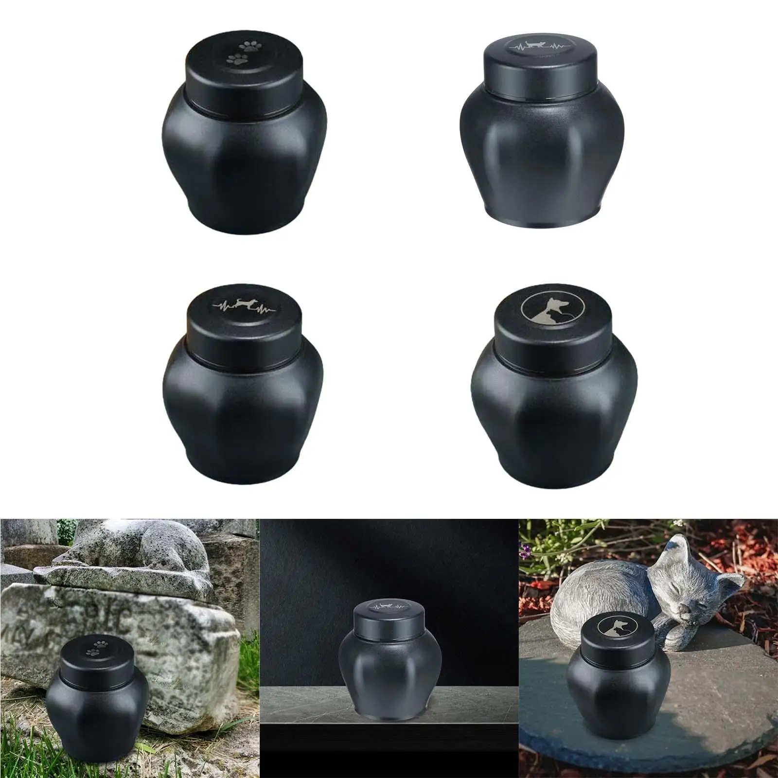 Cremation Urn Stainless Steel Storage Container Cat Ash Holder Keepsake Urn for Puppy Bunny Rabbit Dogs Cats Kitten