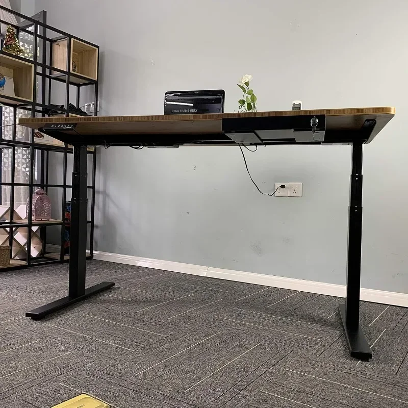 Height Adjustable Sitting Standing Desk Frame Dual Motors Segment Motorized