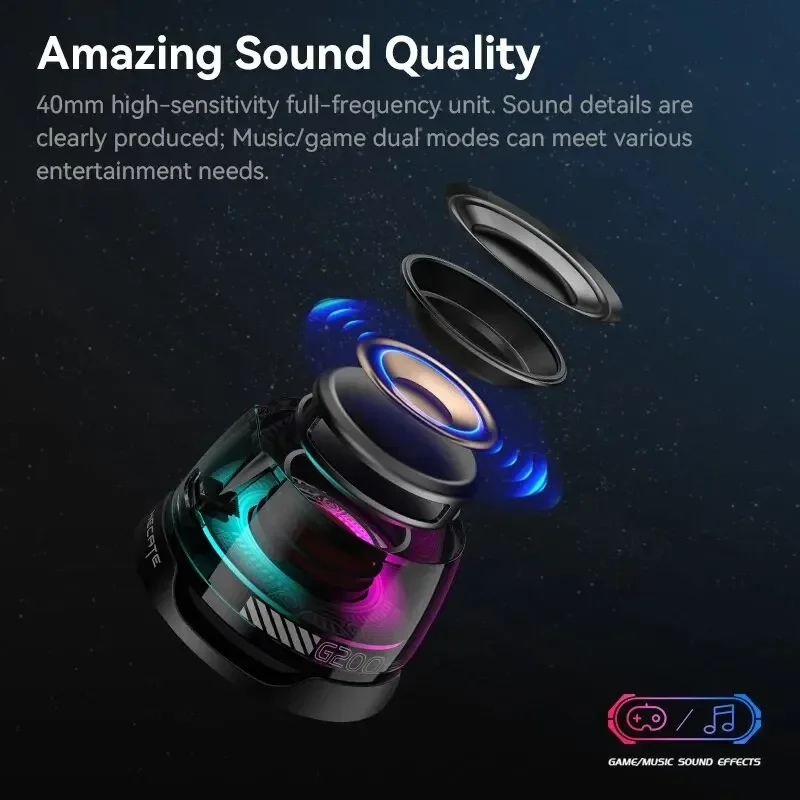 Bluetooth Speaker Portable G200 RGB Lighting Magnetic BT5.0 Mini Sound Box 7 Hours Playback Phone Holder