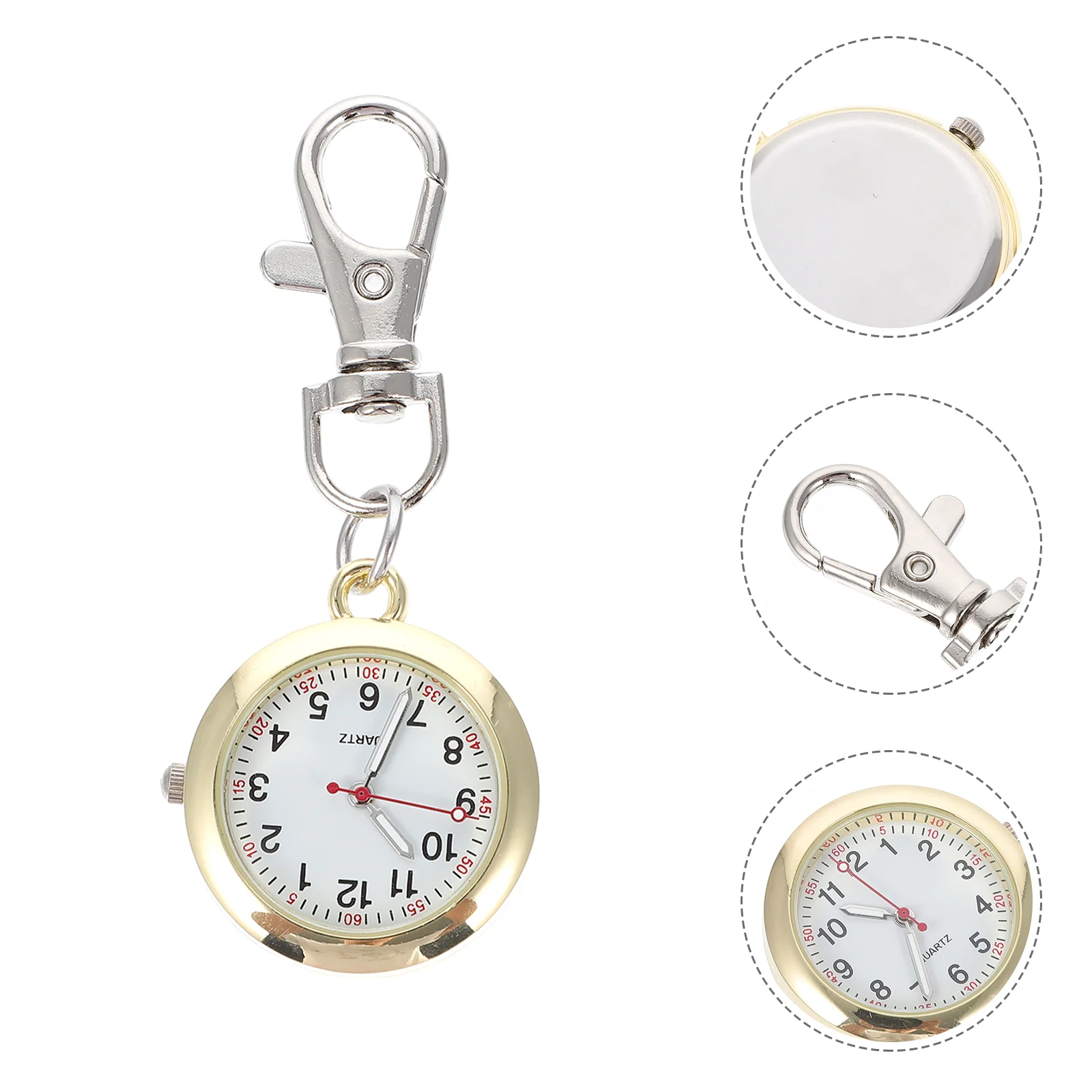 

Nurse Watch Keyring Design Pendant Casual Pocket Delicate Buckle Material: Stainless Steel Decorative