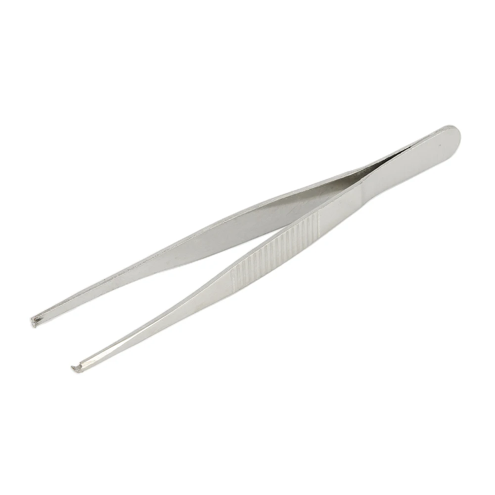Special Toothed Tweezers Silver Stainless Steel Suturing 125mm / 5Inch Best Price Hook Head Manipulate Needles