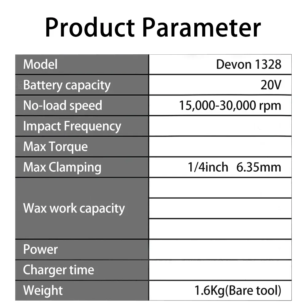 DEVON 1328 20V Woodworking Electric Trimmer Brushless Trimming Machine Wood Router Milling Engraving Slotting Machine