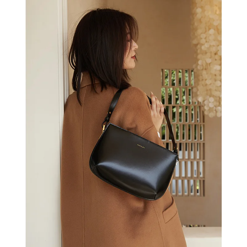Newest Genuine Leather Women's Underarm Bags Fashion Versatile Small Handbags High Quality Ladies Shoulder Crossbody Bags