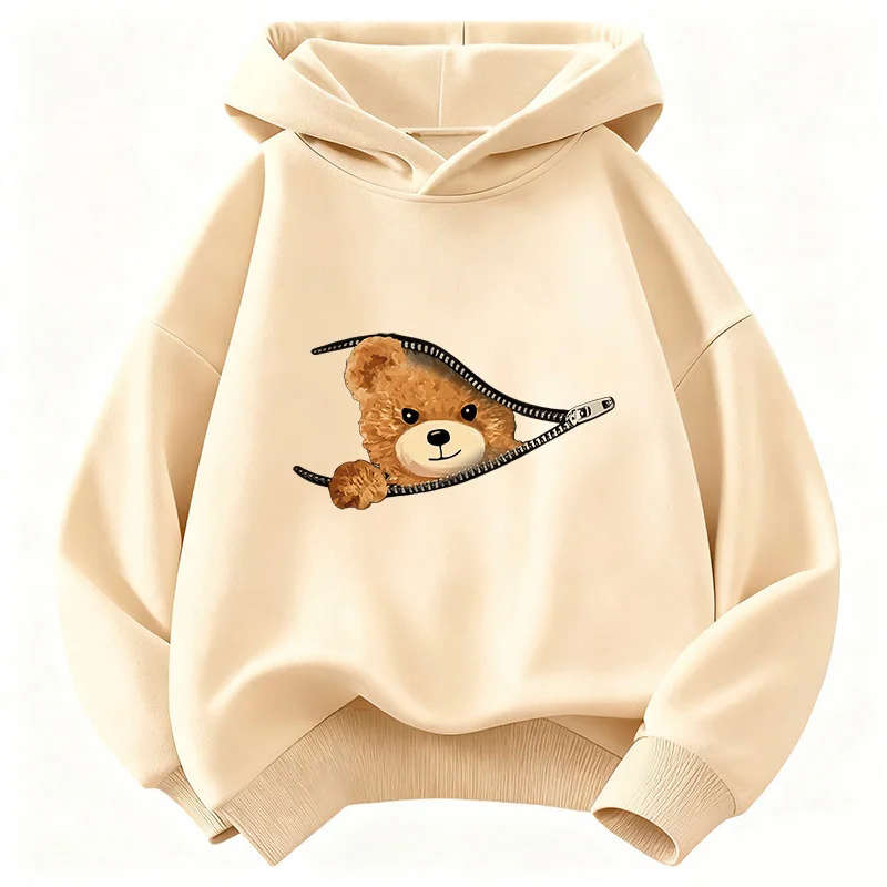 Cute Fashion Bear Funny Hoodie Kids Children's Sweatshirt Hoody for Boys Girls Casual Hoodies Hip Hop Clothes - 2