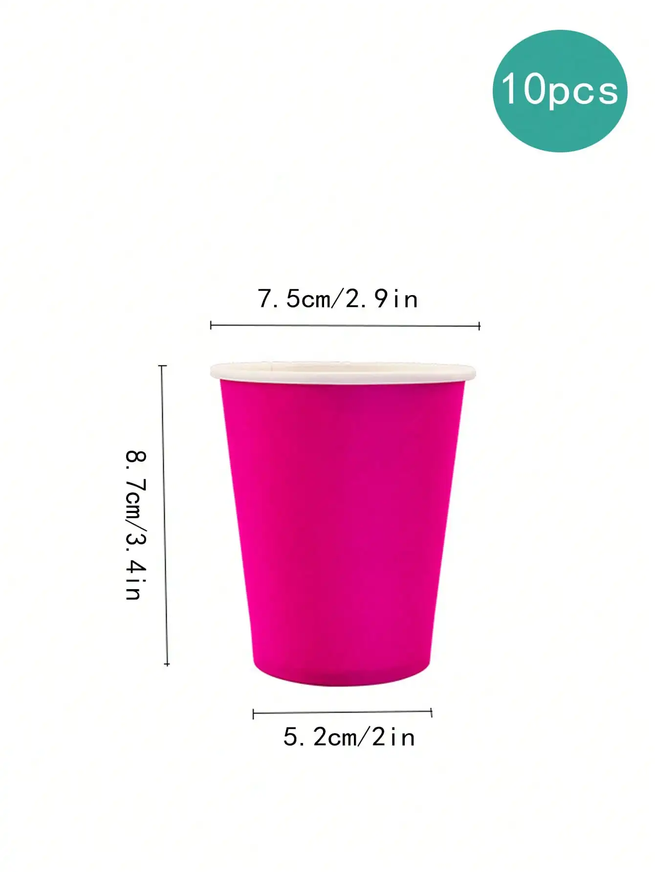 10 Stück Einweg-Partybecher aus Papier, Trinkbecher für Partys, Familienfeiern, Heimwerken und Festivals, in mehreren Farben erhältlich – Detail 14