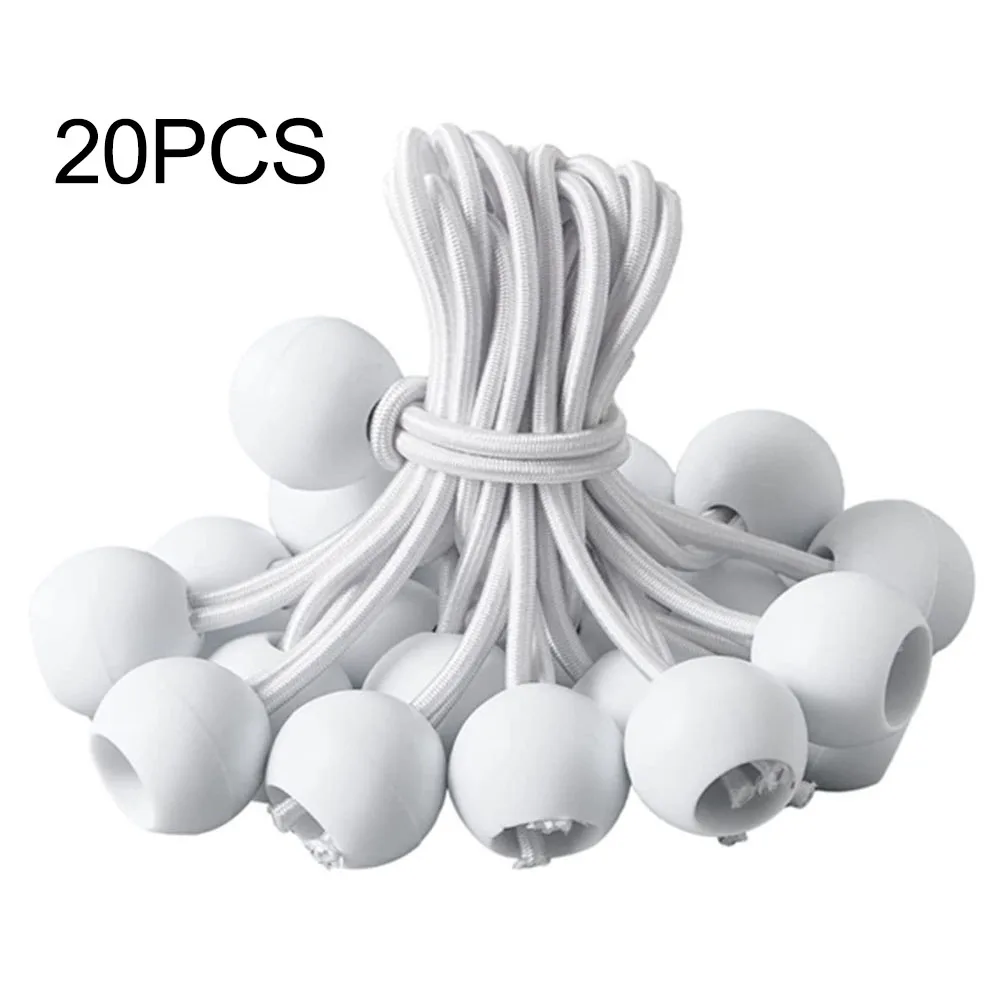 

20/50pcs Oxford Rope Straps Ball Bungee Cord Straps Outdoor Canopy Storage Rope Tarpaulin Elastic Oxford Rope Tie Storage Supply