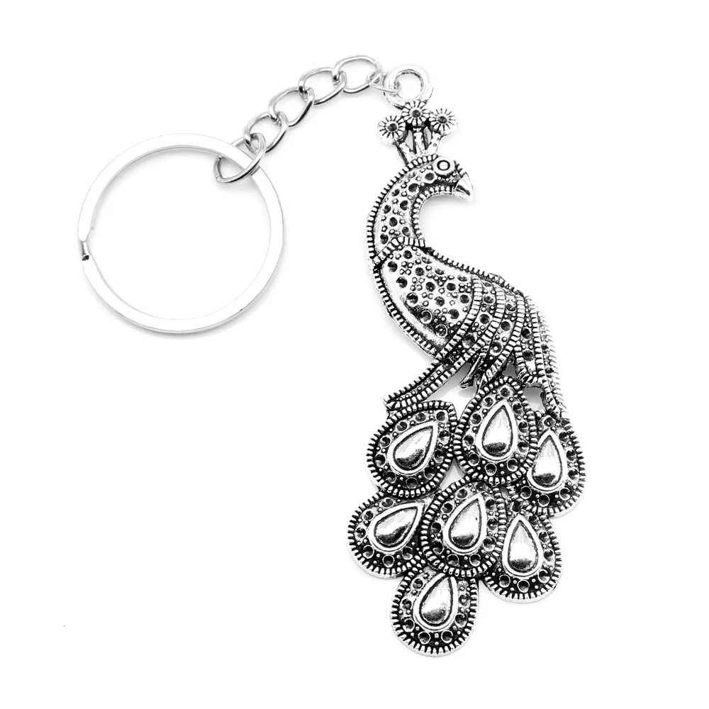 

1 Piece Peacock Ring For Keys Diy Jewelry 30x85mm