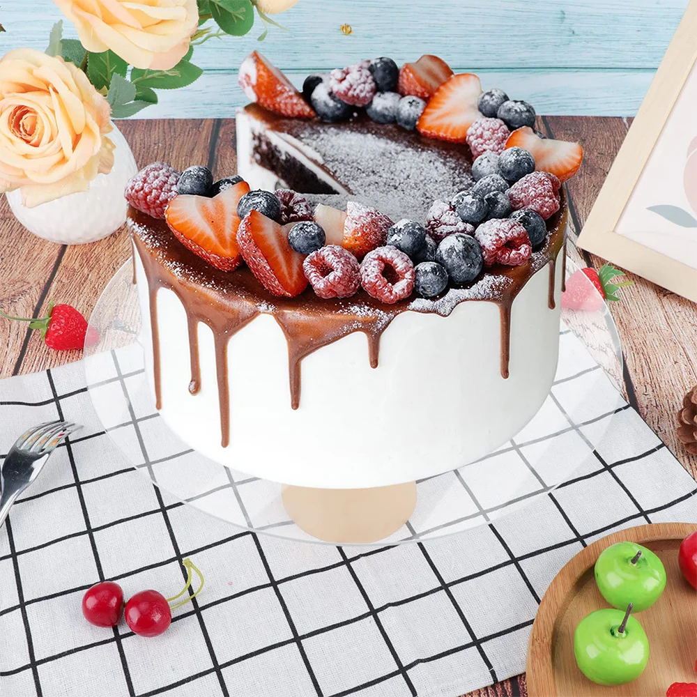 Cake Decorating Tools 2Pcs Reusable Acrylic Cake Disc Round Happy Birthday Cake Base Plate Blank Acrylic Topper Layered Cakes Decorating Tools