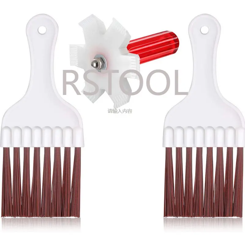 Comb Stainless Steel Fin Comb Brush For Air Conditioner Blade Cooling Straightening Cleaning Tool Repair Tools fin comb straightener evaporator condenser coil ring handle fcr6 fin comb set plastic colored radiator 12 different fin spacing