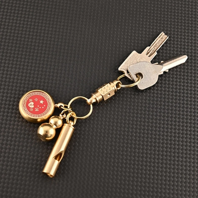 

Quick Release Brass Key Chain Pull Apart Keychain Detachable Keychain Double Key Rings Lock Holder for Men Women